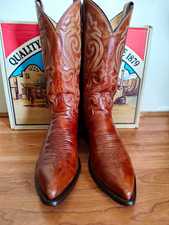 Justin Men’s Antique Tan London Calf Leather Western Boots, Style 1483, US 10 D picture
