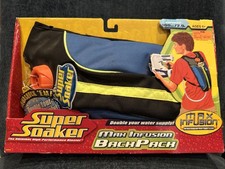 Vtg Larami Super Soaker Max Infusion Backpack New Sealed Toys R Us Price Sticker picture