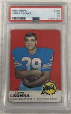 1969 Topps Larry Csonka #120 PSA Fair 1.5 Rookie Miami Dolphins Hall Of Fame RC picture