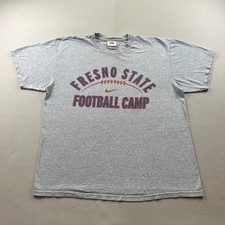 Vintage Nike Fresno State Bulldogs T-Shirt Mens Large Gray Football Camp Swoosh picture