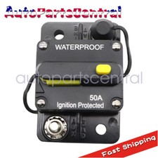1X 50AMP 12V DC Circuit Breaker Reset Car Auto Marine Stereo Audio FuseInverter picture