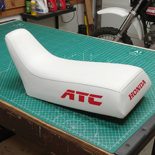 Honda ATC 350X Seat Cover For 1985 To 1986 Models White Vinyl Seat Cover picture