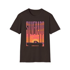 Silverado Retro Sunset Chevy Truck T-Shirt Vintage Pickup Graphic Tee picture