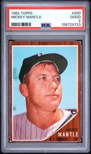 1962 Topps Mickey Mantle #200 PSA 2 picture
