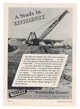 1945 Bucyrus Erie Ad: Bucyrus Monighan Walking Dragline at Work in the Pit picture