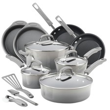 Rachael Ray 570164454 15 Piece Hard Enamel Aluminum Nonstick Cookware Set picture