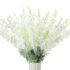 Thiccywoov 50 Pcs Delphinium Artificial Flower 35.4'' Long Larkspur Stem Silk... picture