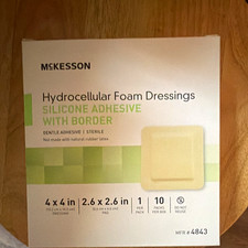 McKesson Sterile 4 x 4 Hydrocellular Foam Dressing Border 4843 (box of 10) picture