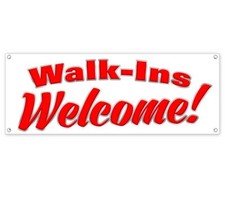 WALK INS WELCOME CLEARANCE BANNER Advertising Vinyl  Flag Sign INV picture