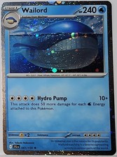 Swirls 🌀 Wailord 041/159 Cosmo Holo Bleed Error Rare Pokémon TCG ✨️  picture