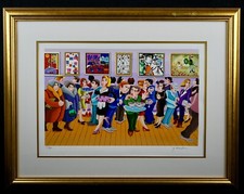 Vintage Framed Yuval Mahler Signed Limited Edition Serigraph 