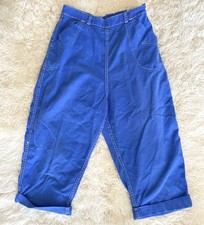 Vtg 50s Pykettes High Waist Black Denim Side Zip Jeans Rare VLV Clamdiggers 28