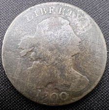 1800/1798 Over 1798 S-190 Draped Bust Large Cent, Crisp Overdate, VF+ US 1c Coin picture