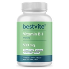 Vitamin B-1 (Thiamin) 500mg (120 Vegetarian Capsules) - No Stearates - Vegan  picture