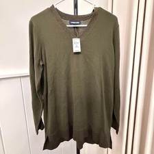 Lands-end Women's Green and Khaki Jumper picture