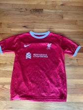Nike Liverpool FC Standard Chartered Soccer Team Jersey Shirt Size 36 Red/White picture