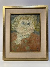 HENRI LACHIEZE REY LISTED FRENCH MODERNIST 1961 PORTRAIT MANNER OF CHAIM SOUTINE picture