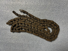 ANTIQUE 1890'S / 1900'S CIRCA 56 LINK 1 PITCH 3/16 BICYCLE BLOCK CHAIN picture