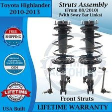 KYB OEM Front Struts W/Sway Bar For 2010-2013 Toyota Highlander 9 Year Warranty picture