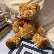 Vintage 1987 APPLAUSE Soft Cuddly Brown 18” Teddy Bear Plush Stuffed  #49305 picture
