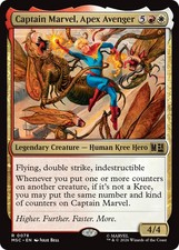 MTG Captain Marvel, Apex Avenger [Marvel Super Heroes Commander] Near Mint Magic picture