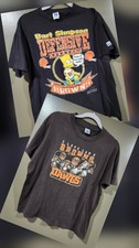 Vintage Cleveland Browns Logo 7 T Shirt Lot 2 Pack Dawgs Bart Simpson 90s Large  picture