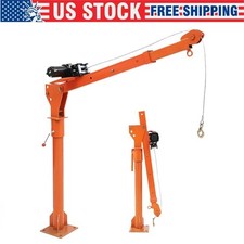 Pickup Truck Hoist Crane w/Electric Winch Folding Truck Mounted Crane 1100 lbs picture
