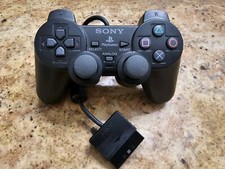 Sony PS2 BLACK Wired Controller OEM DualShock PlayStation 2 AUTHENTIC  picture