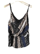 New Cabi with Adjustable Straps, Multi Patterned, Tank with Drawn in Waist picture