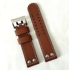 Original Hamilton X-Wind 22mm (Longer Size) Brown Leather Watch Band Strap picture