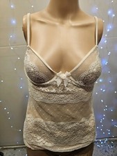  RISK andres sarda  size 34 corset  LACE  UNDERWIRE LINGERIE IVORY picture