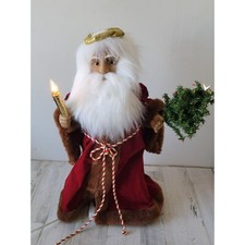 Telco St Nicholas Santa red robe tree candle animated motionette Xmas picture