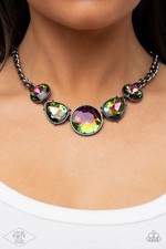 Paparazzi Jewelry - All The Worlds My Stage - Oil Spill Necklace - Vintage picture