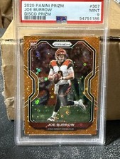 2020 Panini Prizm - Rookie Joe Burrow #307 Orange Disco Prizm PSA 9 picture