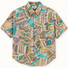 Vintage 80s Guess Georges Marciano Shirt Mens M/L Southwest Abstract USA Made picture
