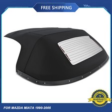 Black Convertible Soft Top for Mazda Miata 90-97 99-05 w/ Glass Window&Rain Rail picture