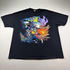 Vintage Marvel X-Men T-Shirt Mens 2XL Black Mad Engine Wolverine Storm Cyclops picture