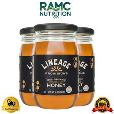 Lineage Provisions 100% Organic Raw Unfiltered Honey – Pack of 3 (1 Lb) picture
