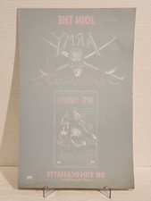 1992 Army Of Darkness 💀 Horror  VHS Window Decal Bruce Campbell Verry Rare 🔥  picture