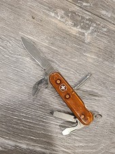 Rare Discontinued Wenger Delemont Swiss Army Knife Transparent Red Orange  picture