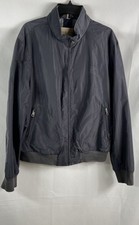 Burberry Brit Men's Navy Blue Lightweight Bomber Jacket Check Lining Zip Up picture
