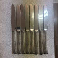 8 Vintage Gorham Sterling Silver Greenbrier Pattern 1938 Butter knives picture