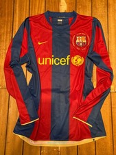 Barcelona 07/08 l/s player issue home shirt- match worn - large- picture
