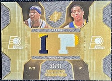 2007-08 SPx Winning Materials Patches Jermaine O'Neal Danny Granger #d /50 picture