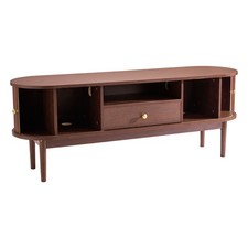 Uimoso Mid-Century TV Stand for Screens up to 58 Inches, 350lbs Capacity, Brown picture