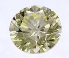 0.14 Carat Light Yellow SI1 Round Brilliant Natural EARTH MINED Diamond 3.33mm picture