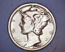 1924-S  Mercury Head Silver Dime  VFCDOND. **923-6 picture