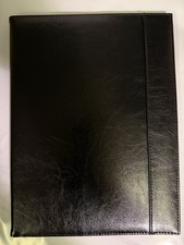 Deluxe Black Writers Padfolio Inside Pocket Organizer Notepad picture