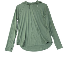 NWT Sage Collective Women's S Lightweight Green Hoodie Rib Active Top C0984 picture