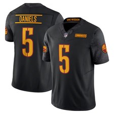 NWT Men's/Youth Commanders #5 Jayden Daniels Black All Stitched Player Jersey picture